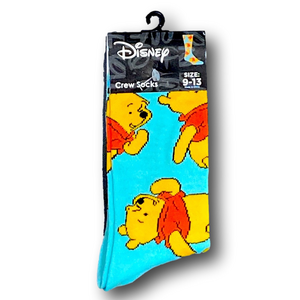 3/$20 Disney Winnie The Pooh Funny Novelty Crew Socks - NWT